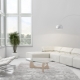 White furniture in the interior of the living room