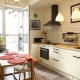 Kitchen interior design without upper cabinets