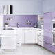 Diseño de cocina en tonos lilas