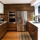 Dapur seperti kayu: jenis dan pilihan