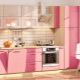 Bucătării roz: combinații de culori și opțiuni de design