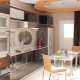 Opzioni di design della cucina 10 mq m con divano