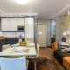 Dizajnové možnosti pre kuchyňu-obývacia izba 10-11 m2. m