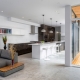 Opciones de diseño para la cocina-sala de estar de 40 m2. metro