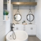 Carrelage blanc dans la salle de bain: types et exemples de design