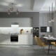 Hvide og grå køkkener: design og eksempler på interiør