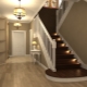 Design of a hallway with a staircase in a private house