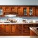 Solid wood facades for the kitchen: characteristics, varieties and secrets of care