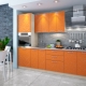 Orange Küche: Funktionen und Optionen im Innenraum