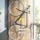 Features and methods of storing a bike on the balcony