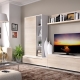 Paredes de TV en la sala de estar: variedades y recomendaciones para elegir.