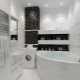 Melnbalta vannas istaba: dizaina iespējas