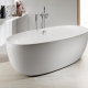 Laisvai pastatomos akrilinės vonios: formos, dydžiai ir pasirinkimo taisyklės