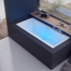 Rectangular acrylic bathtubs: types, sizes and features of choice