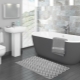 Siva kupaonica: odabir boje i stila, postavljanje naglasaka