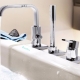 Faucet dengan pancuran mandian di atas tab mandi: ciri dan jenis