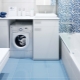 Design options for a small bathroom with a washing machine