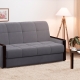 Akordion sofa pada bingkai logam: ciri, jenis, kebaikan dan keburukan