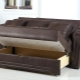 Sofa dengan kotak untuk linen: penerangan jenis, saiz dan pemilihan