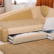 Μονοί καναπέδες με συρτάρια για λευκά είδη: χαρακτηριστικά και επιλογές