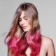 Pink hair tips on light brown hair: who is it for and how to do it?