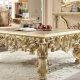 Beautiful carved tables in the interior