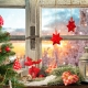 Wir dekorieren Fenster für das neue Jahr
