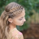 Hairstyles with braids at the prom in kindergarten