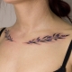 Tattoo on the collarbone for girls