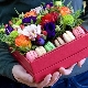 Making a bouquet in a box with your own hands