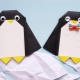 Výroba origami v podobě tučňáka
