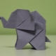 Výroba origami v podobě slona
