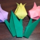 Idées de pliage d'origami en papier de couleur