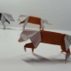 Bagaimana untuk membuat origami dalam bentuk anjing?