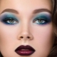 Make-up v modrých tónoch