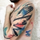Variété de tatouages ​​​​dans le style de l'abstraction