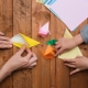 Gambar rajah pemasangan origami comel
