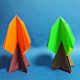Plier l'arbre en style origami