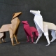Melipat serigala menggunakan teknik origami