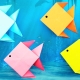 Membuat origami dalam bentuk ikan