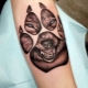 Tatuagem de pata de lobo: significado e esboços