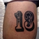 Number 13 tattoo