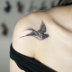 Putnu tetovējumi meitenēm