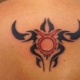Tetování znamení zvěrokruhu Býk