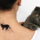 Kahulugan at sketch ng mga tattoo ng Cat para sa mga batang babae