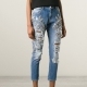 Jeans with rhinestones as part of the wardrobe