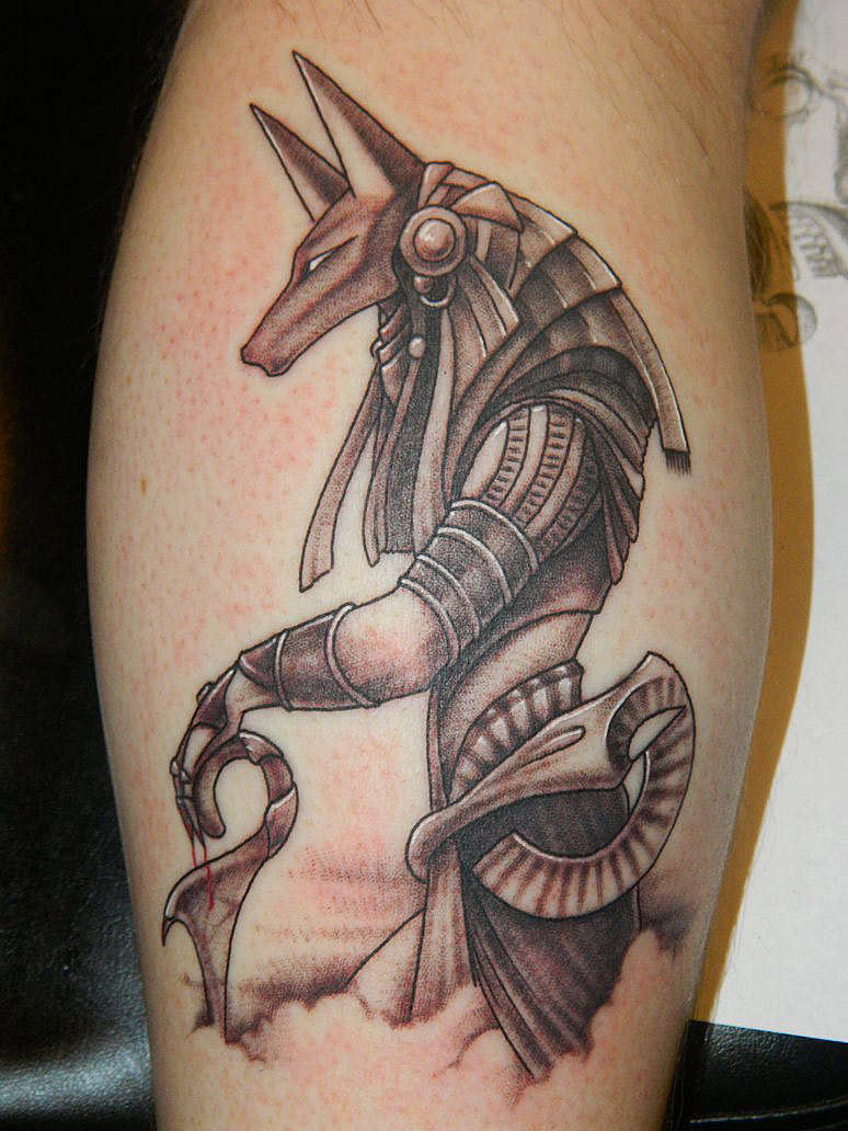 Premium Vector  Egyptian god anubis tattoo design black and white