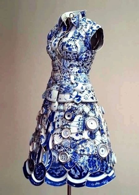 Suknia ślubna z porcelany
