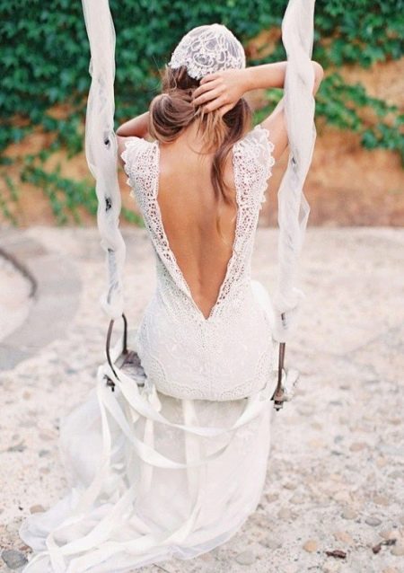 Vestido de novia sin espalda