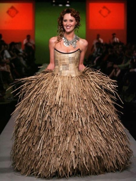 Vestido de novia de hierba original